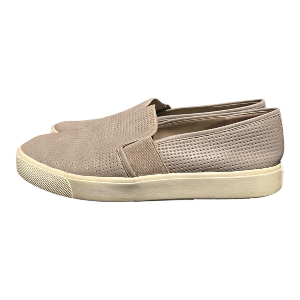 Vince Women's Gray Blair Perforated Leather Slip-On Sneaker Shoes Size 8.5 M - Picture 5 of 9